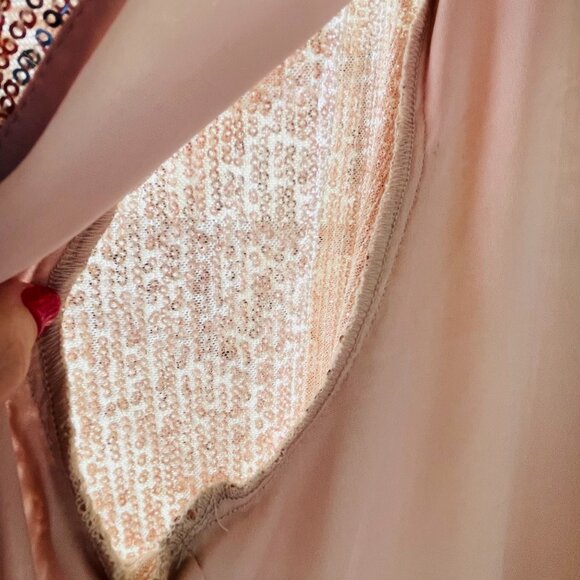Rose Gold Sequin Smoking Jacket - Picture 6 of 7